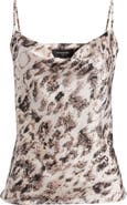 Tahari ASL Snakeskin Print Satin Camisole