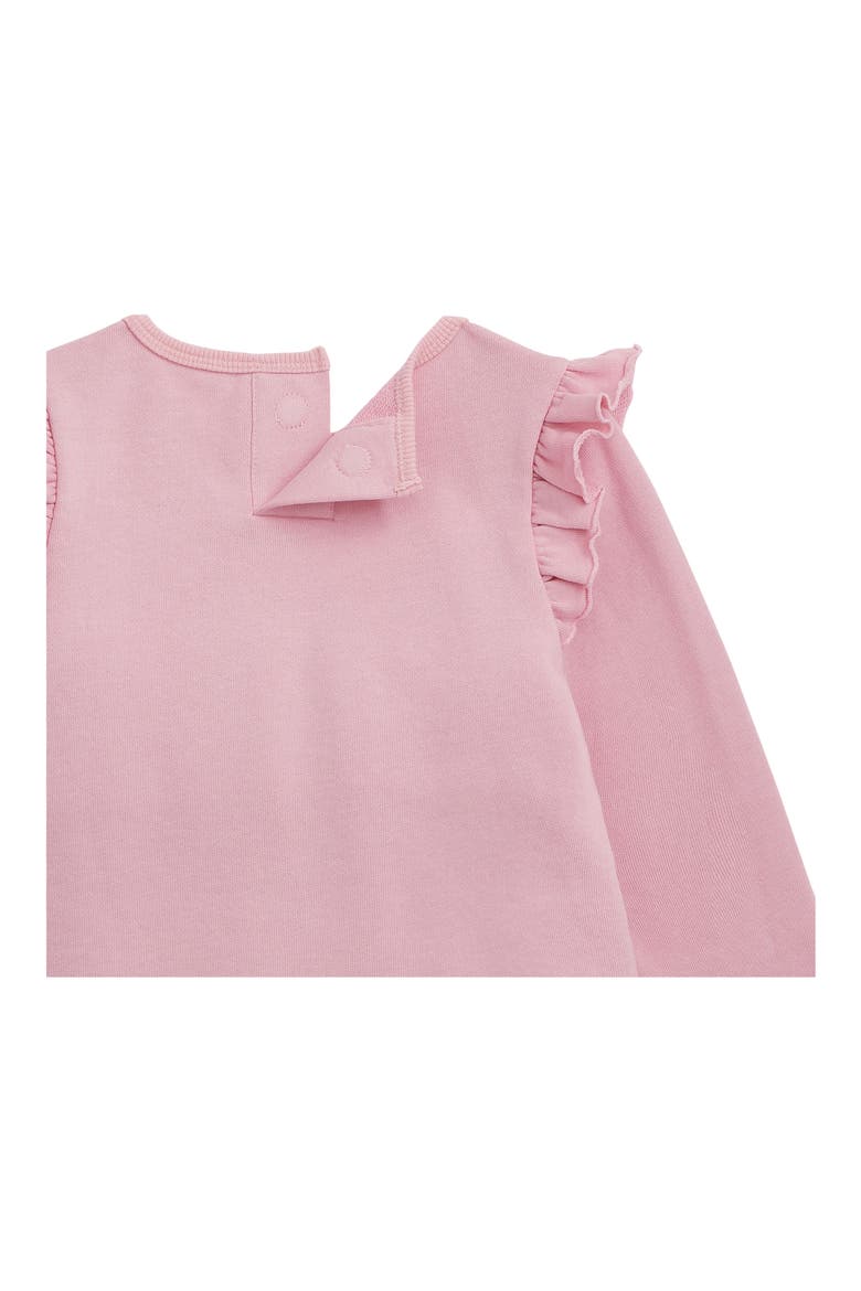 Kids' Fidget Pocket Long Sleeve Ruffle Dress, Alternate, color, PINK