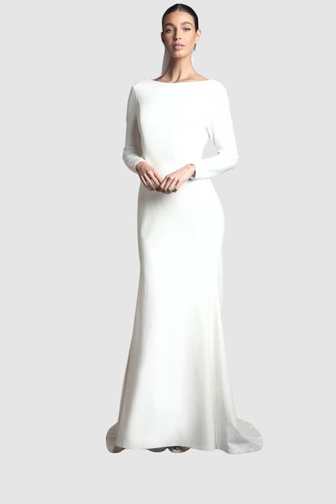 Slash Neck Maxi Dress