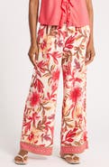 Ellen Tracy Floral Wide Leg Pants