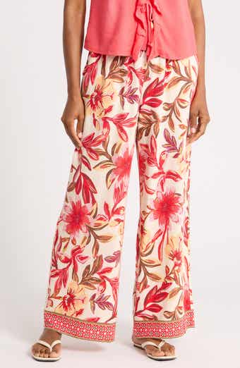 Floral Wide Leg Pants