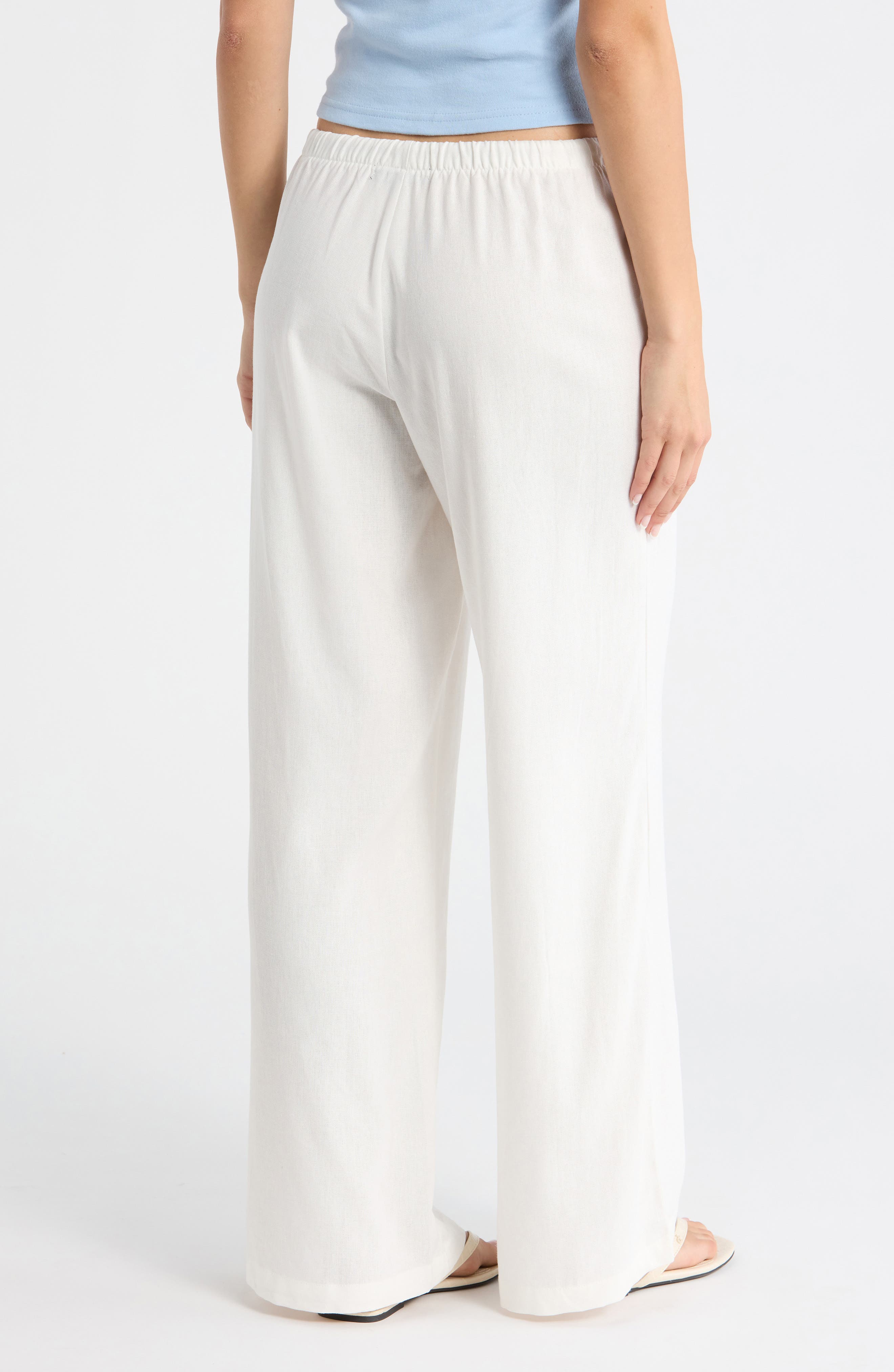 PacSun Alisa Linen Blend Wide Leg Pants (Women) | Nordstrom