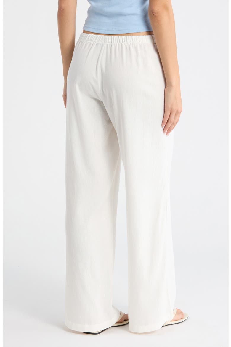 Alisa Linen Blend Wide Leg Pants, Alternate, color, WHITE