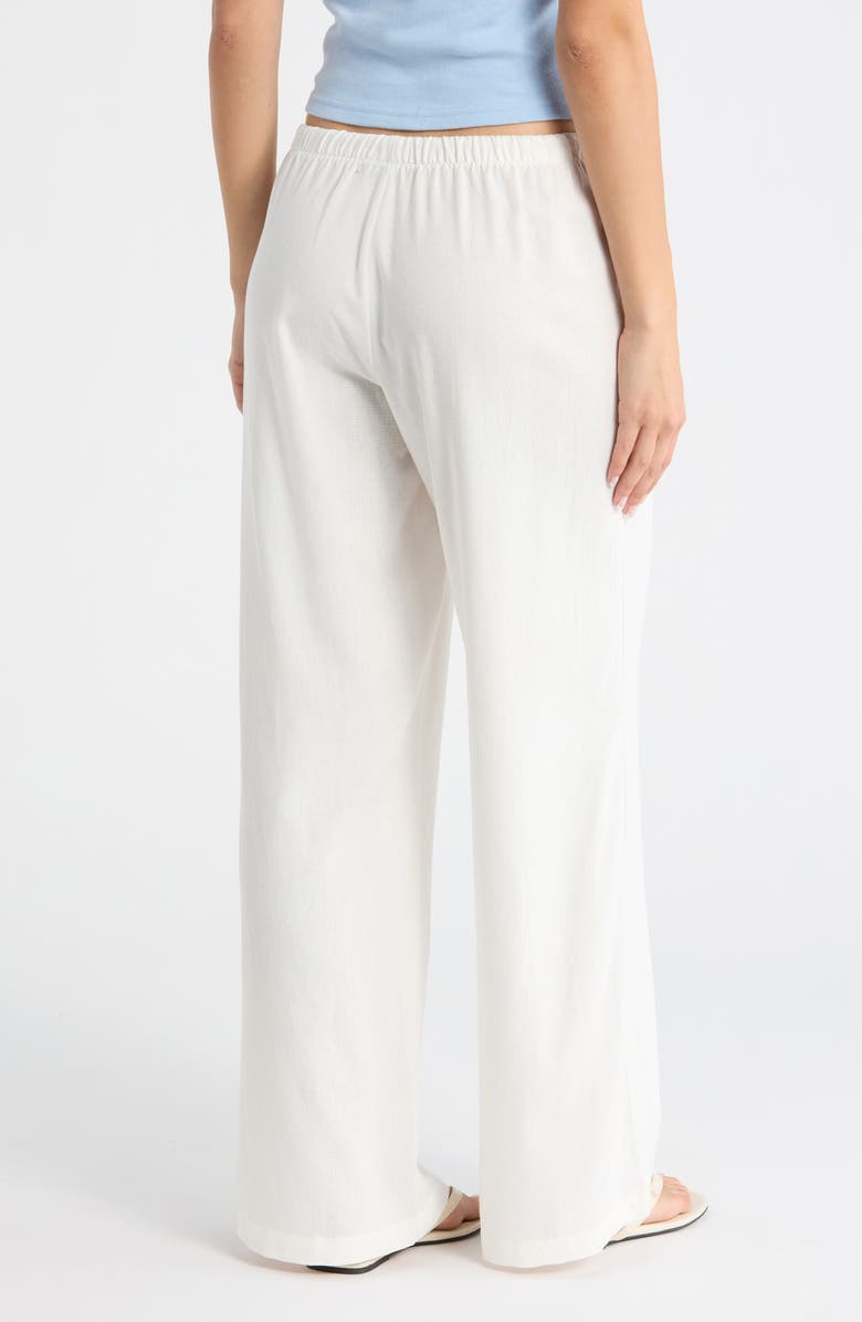 PacSun Alisa Linen Blend Wide Leg Pants, Alternate, color, White