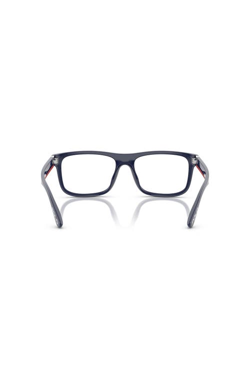 Polo Ralph Lauren 54mm Rectangle Optical Glasses In Blue