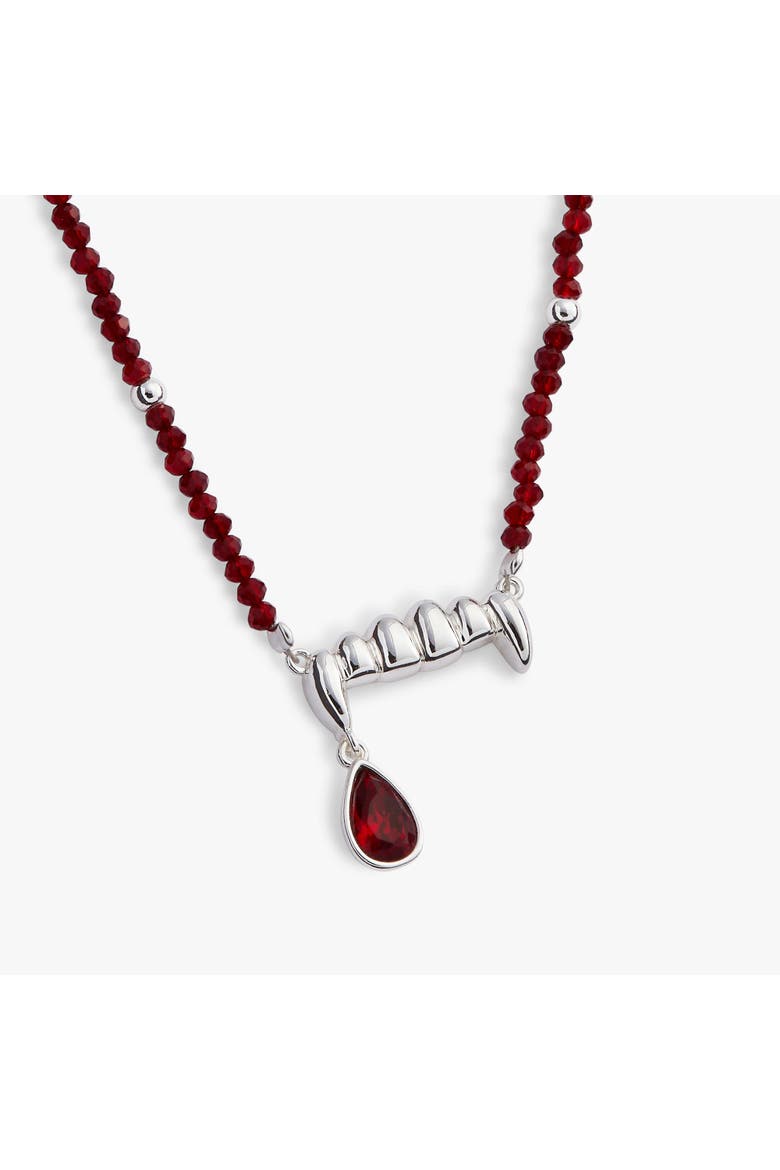 Vampire Teeth Fangs Pendant, Alternate, color, Silver