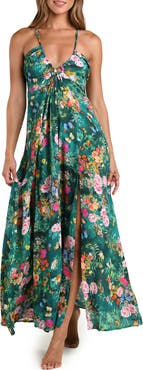 L'AGENCE Geneva Crepe Cover-Up Maxi Sundress