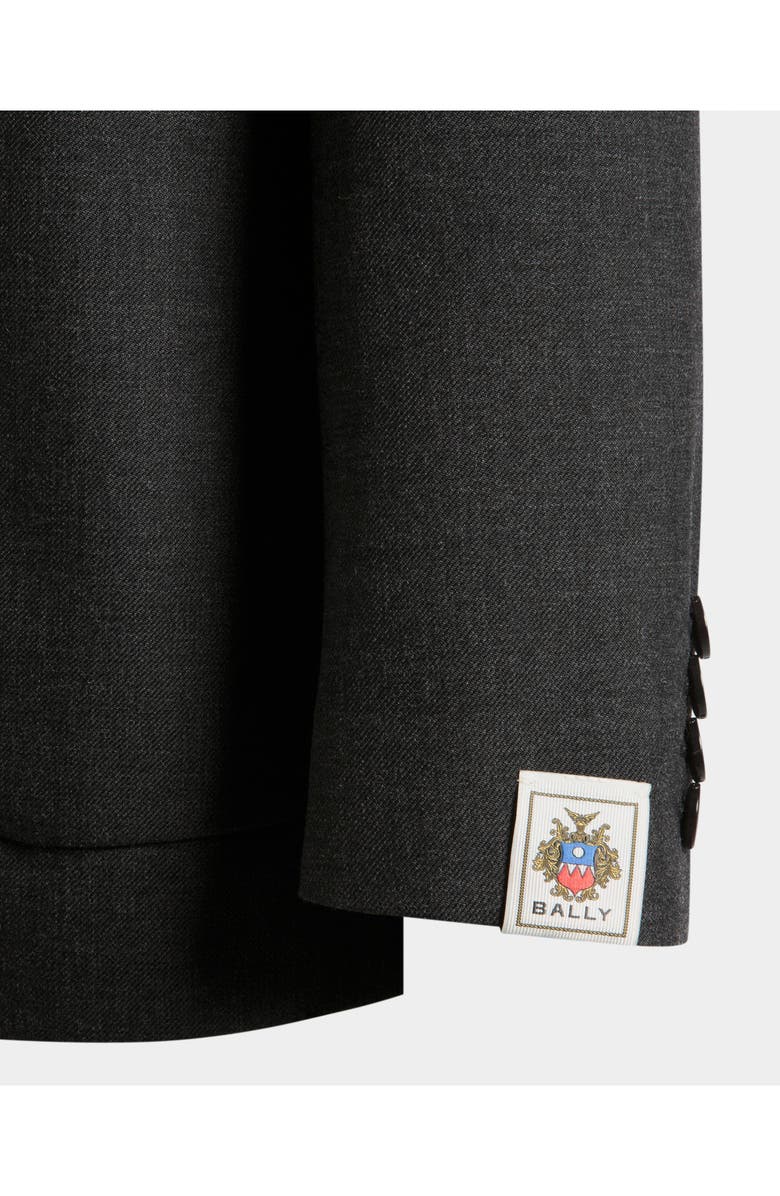 Bally Blazer In Dark Wool Blend, Alternate, color, Gray