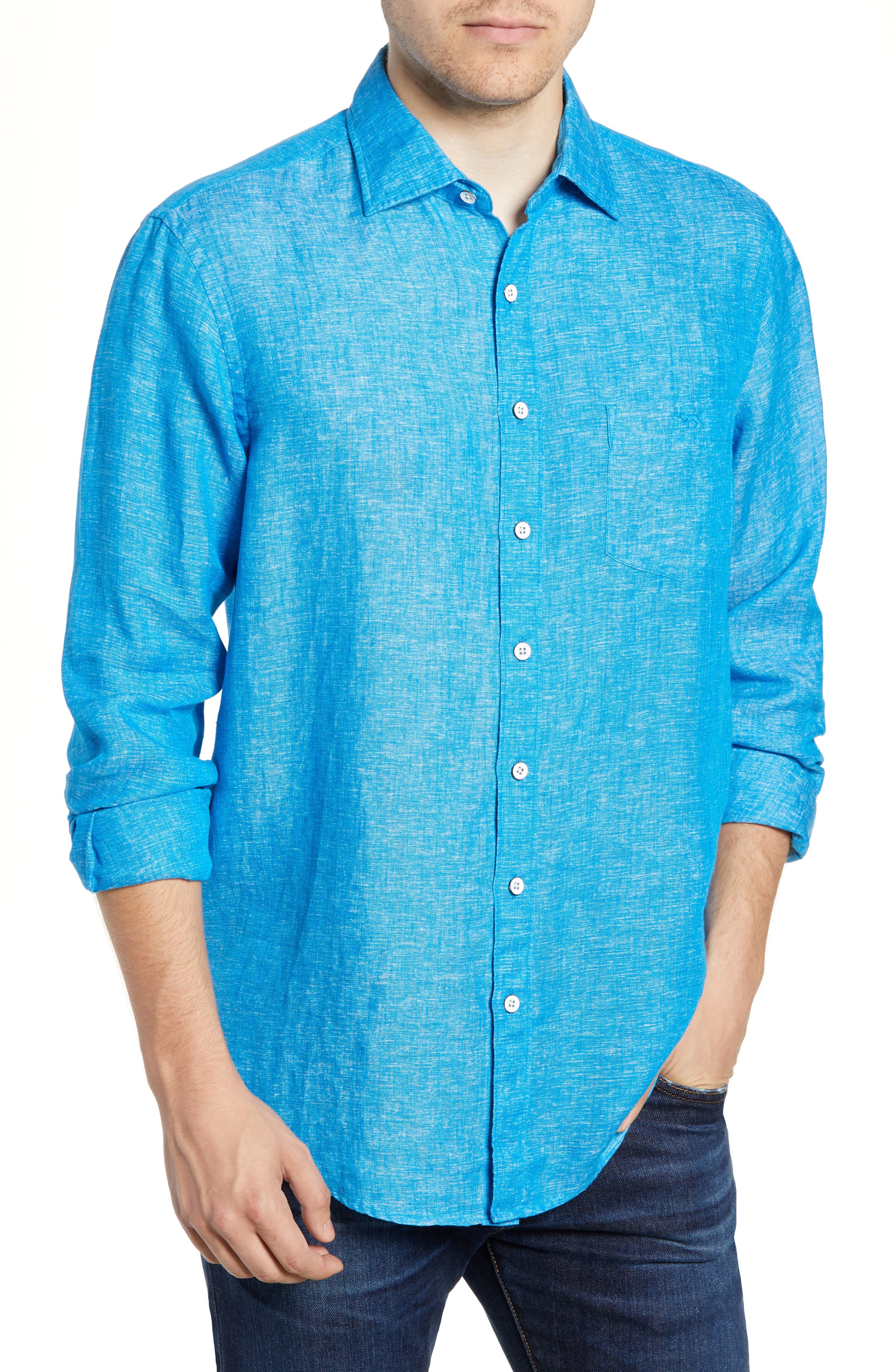 Rodd & Gunn Eastern Bay Regular Fit Linen Sport Shirt (Men) | Nordstromrack