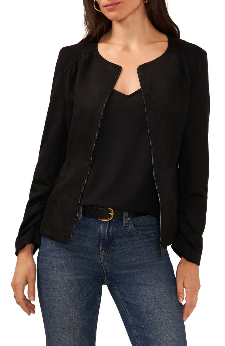 Vince Camuto Faux Suede Jacket, Main, color, 