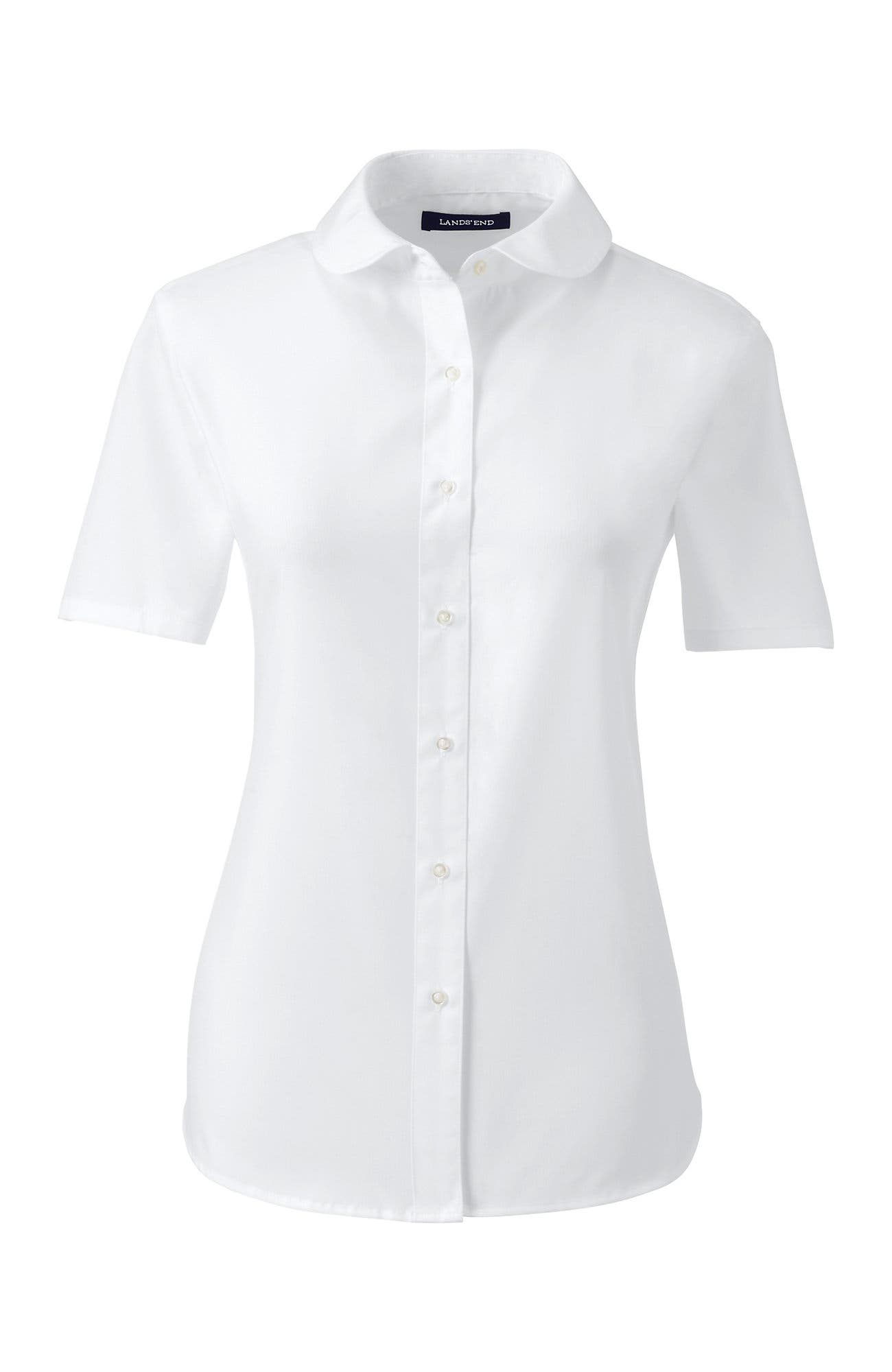 School Uniform  Short Sleeve Peter Pan Collar Broadcloth Shirt - image 2