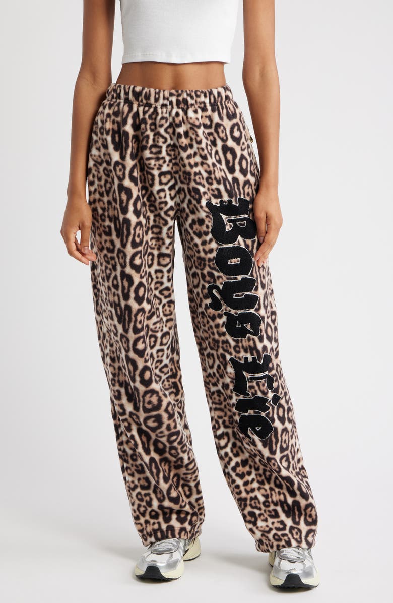BOYS LIE No One Likes a Cheetah Fleece Pants, Main, color, Multi