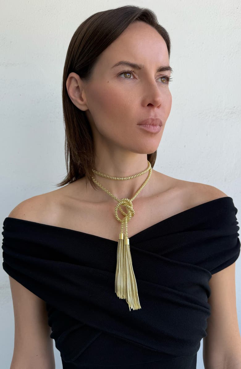 Adornia Tassel Wrap Necklace, Alternate, color,
