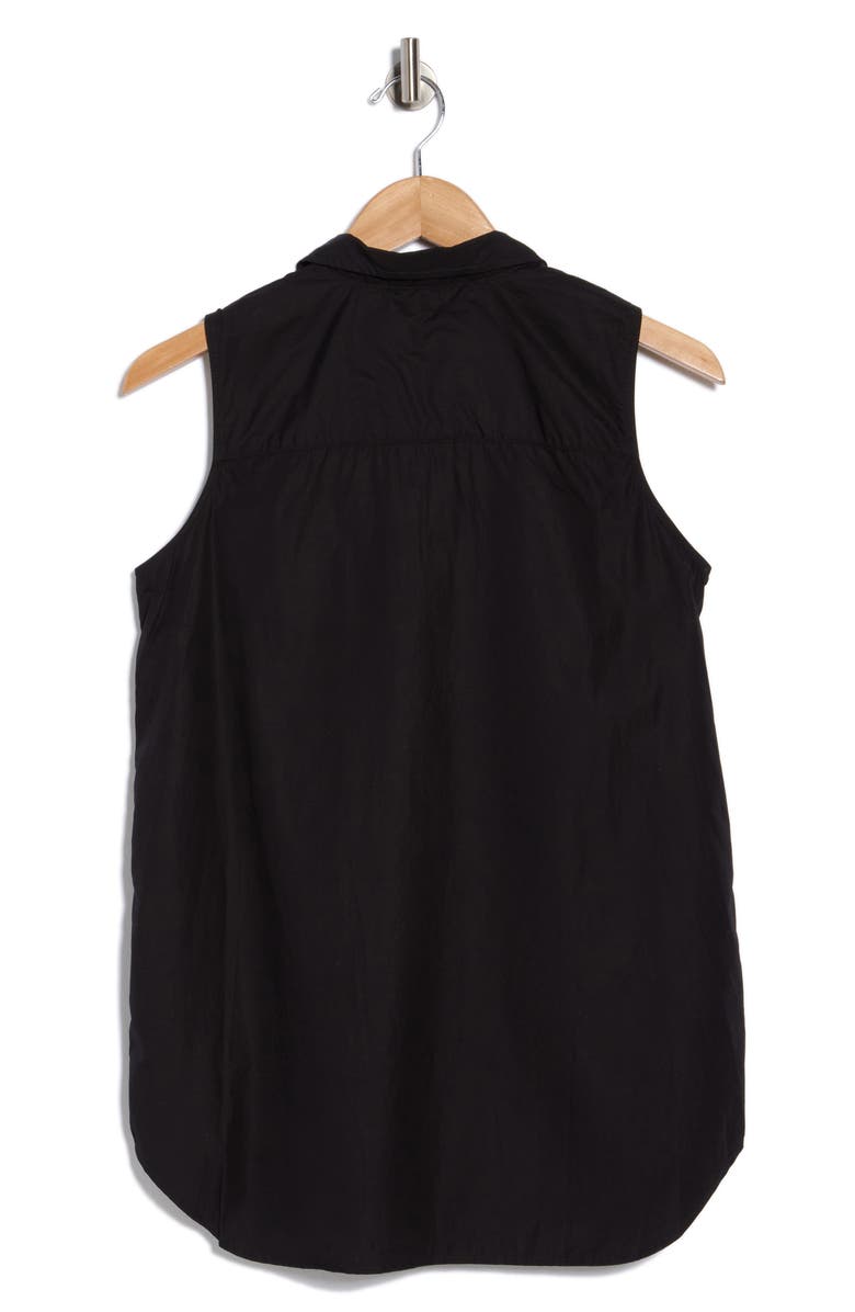 Frank & Eileen Cotton Button-Up Top, Alternate, color, Black Superluxe