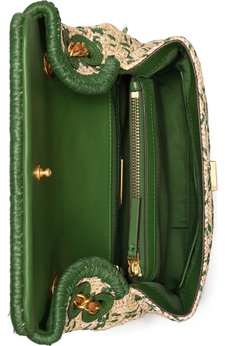 Tory Burch Small Fleming Straw Crossbody Bag, Alternate, color,