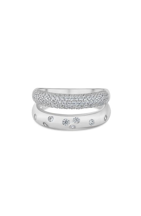 Cubic Zirconia Double Band Ring