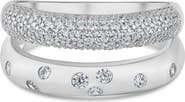 CZ by Kenneth Jay Lane Cubic Zirconia Double Band Ring