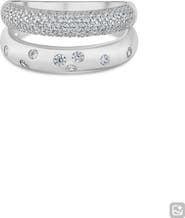 CZ by Kenneth Jay Lane Cubic Zirconia Double Band Ring