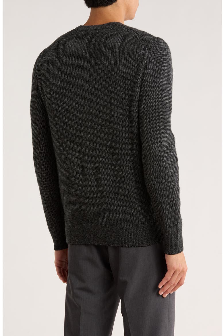 Feeder Stripe Cashmere Sweater, Alternate, color, BLACK