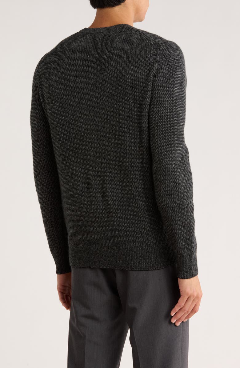 Amicale Feeder Stripe Cashmere Sweater, Alternate, color, Black