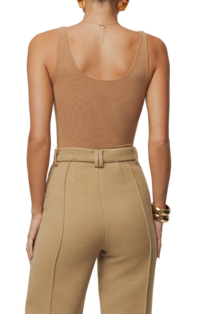 JLUXLABEL Tank Bodysuit, Alternate, color, Pecan