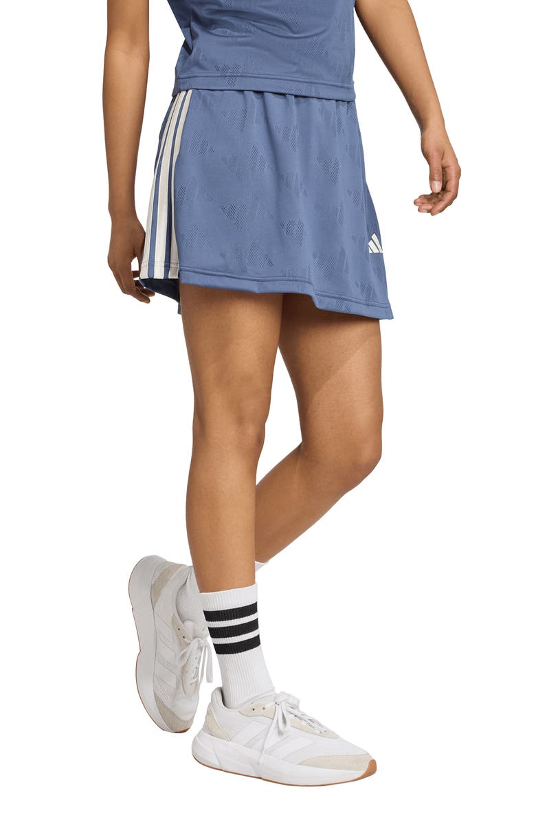 adidas Stadium 3-Stripes Jacquard Tennis Skort, Alternate, color, Preloved Ink/ Off White