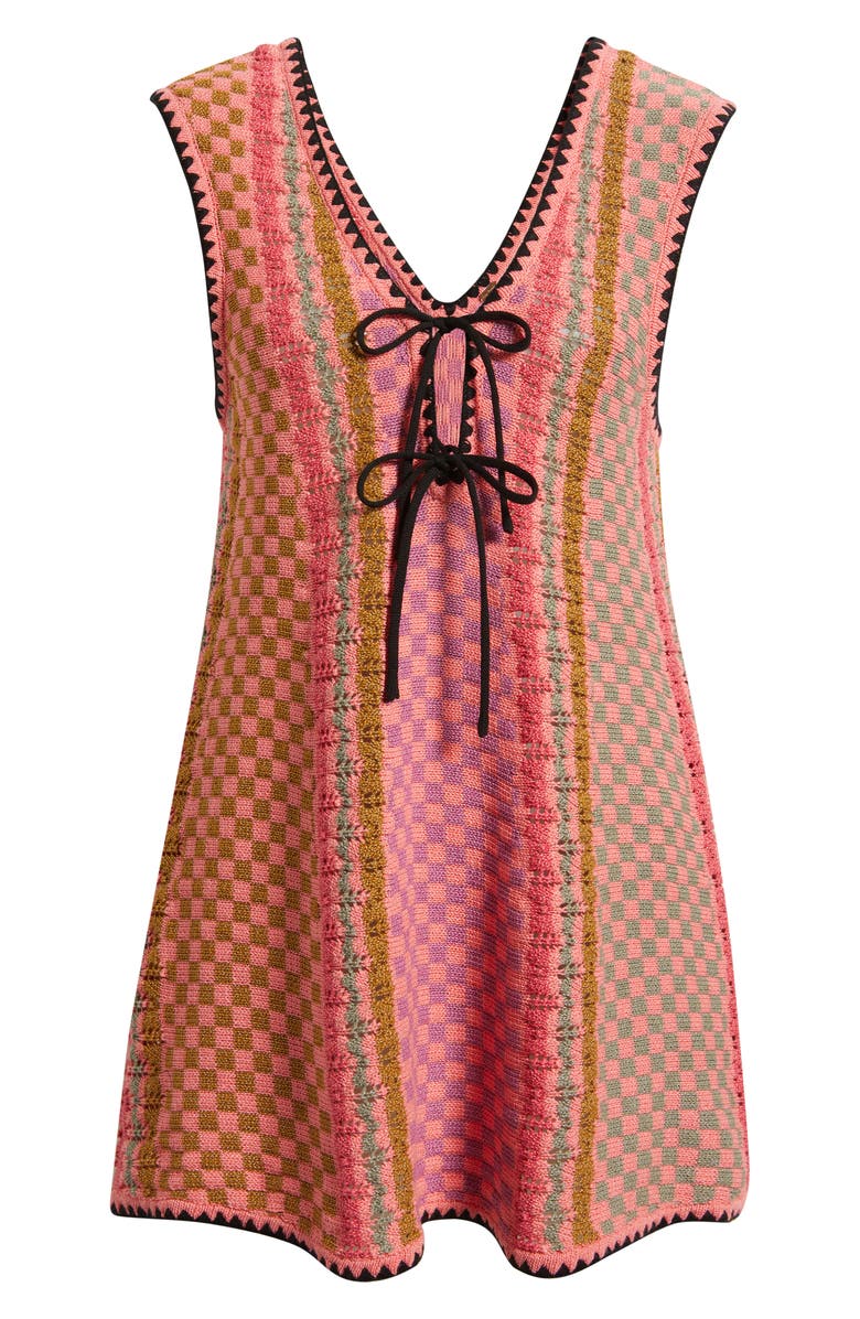 Free People Amalfi Twist Sleeveless Minidress, Main, color, Pink Pop Combo