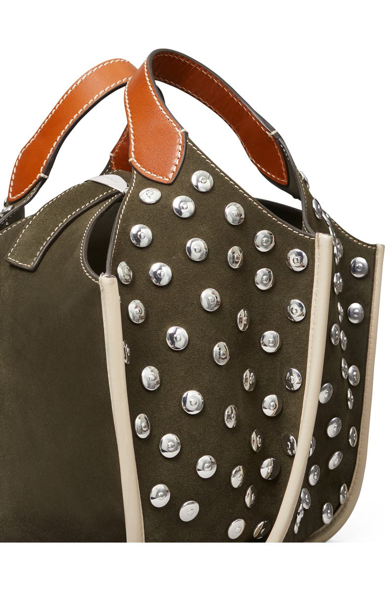 Tory Burch Studded Suede Lampshade Crossbody Bag, Alternate, color,