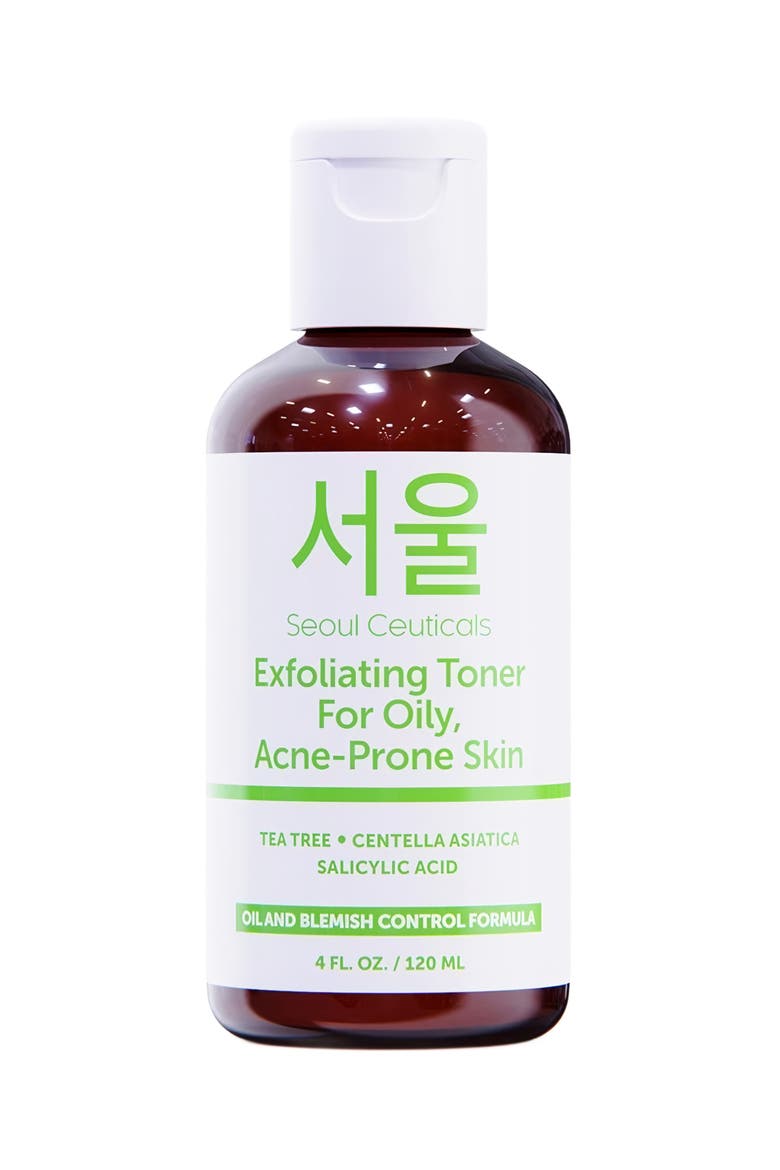 Korean Skincare Exfoliating Toner for Oily, Acne-Prone Skin, Main, color, Clear