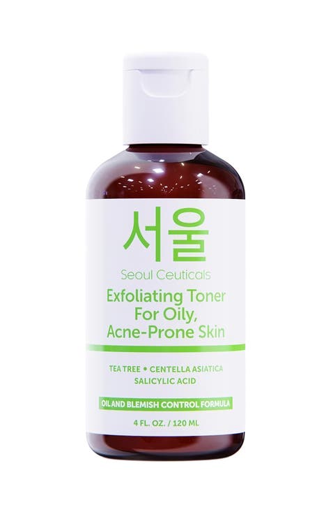 Korean Skincare Exfoliating Toner for Oily, Acne-Prone Skin