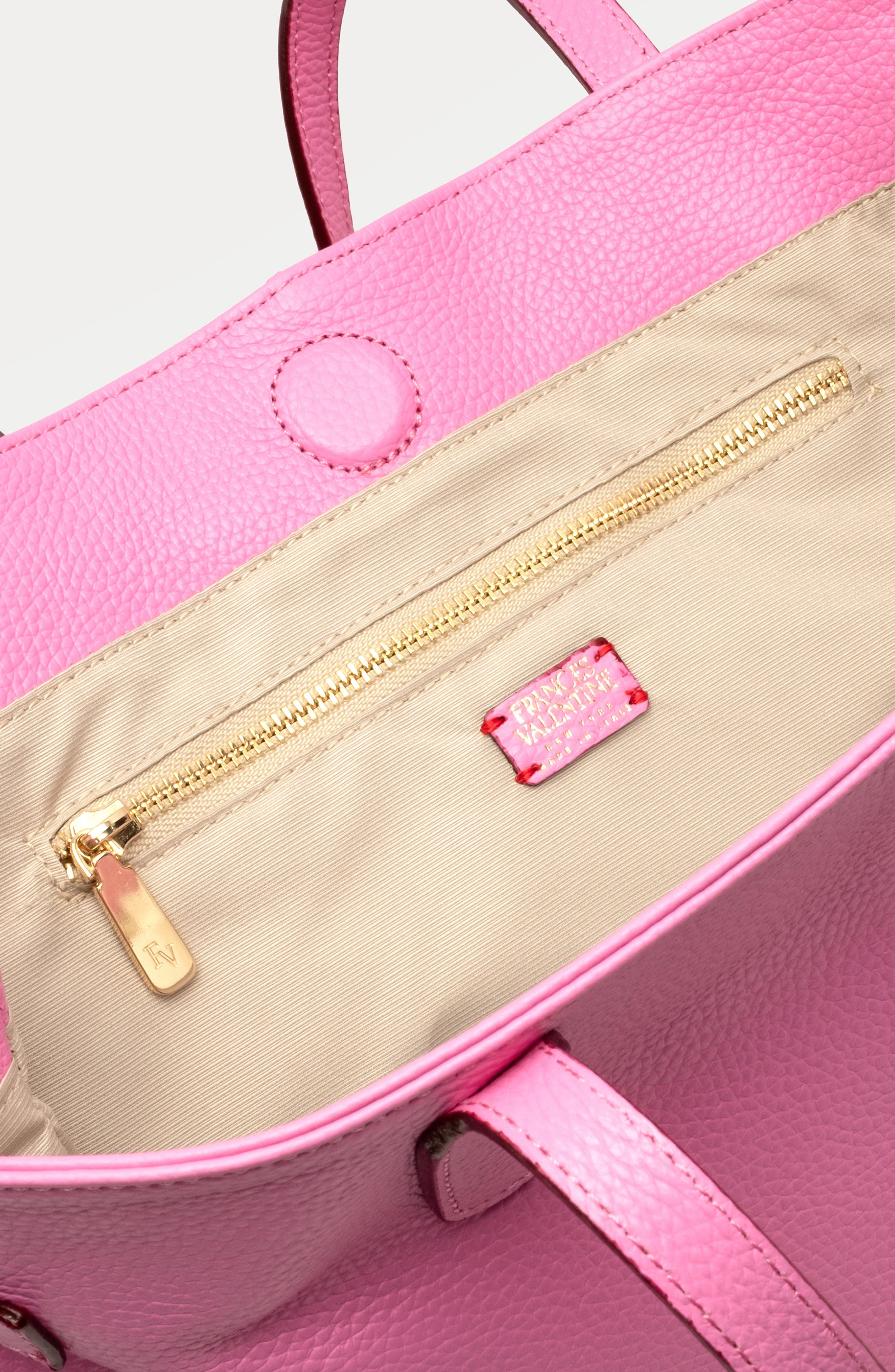 Frances Valentine Large Amalie Leather Tote, Alternate, color, Pink