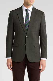 Tahari Slim Fit Plaid Blazer