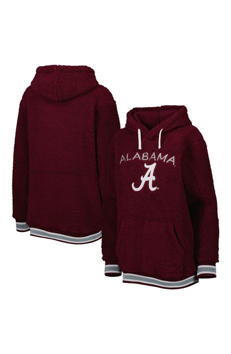G-III 4HER BY CARL BANKS Women's G-III 4Her by Carl Banks Crimson Alabama Crimson Tide Game Over Sherpa Pullover Hoodie, Main, color, 