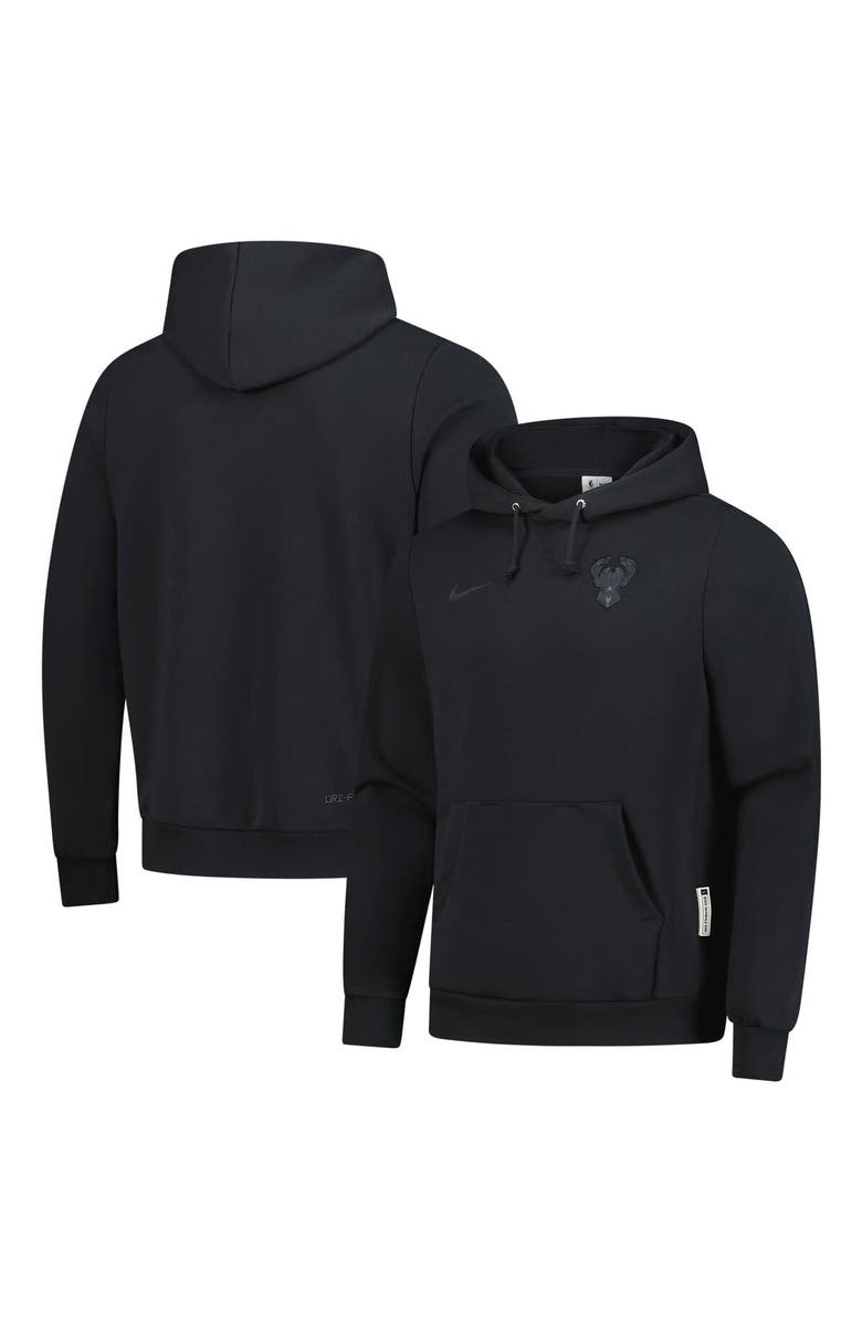 Nike Men's Nike  Black Milwaukee Bucks Authentic Travel Standard Issue Dri-Fit Hoodie, Main, color, 