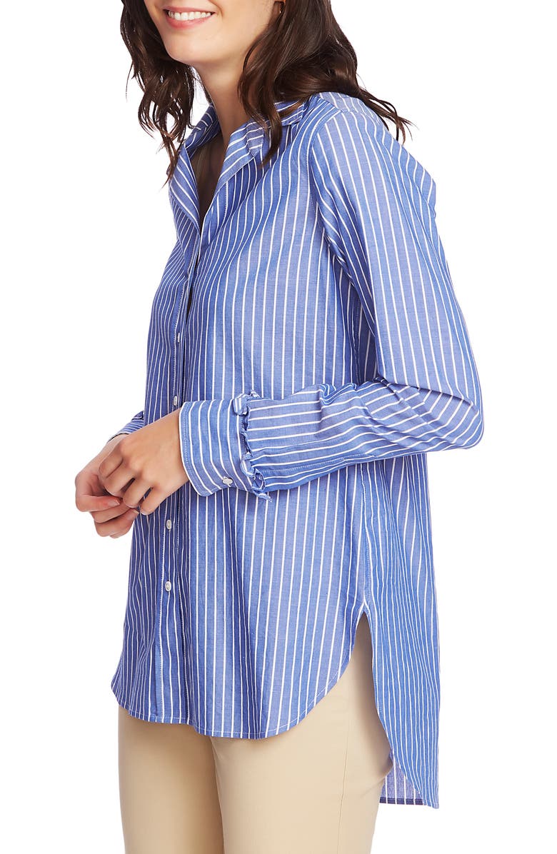 Court & Rowe Ruffle Cuff Stripe Shirt, Alternate, color,
