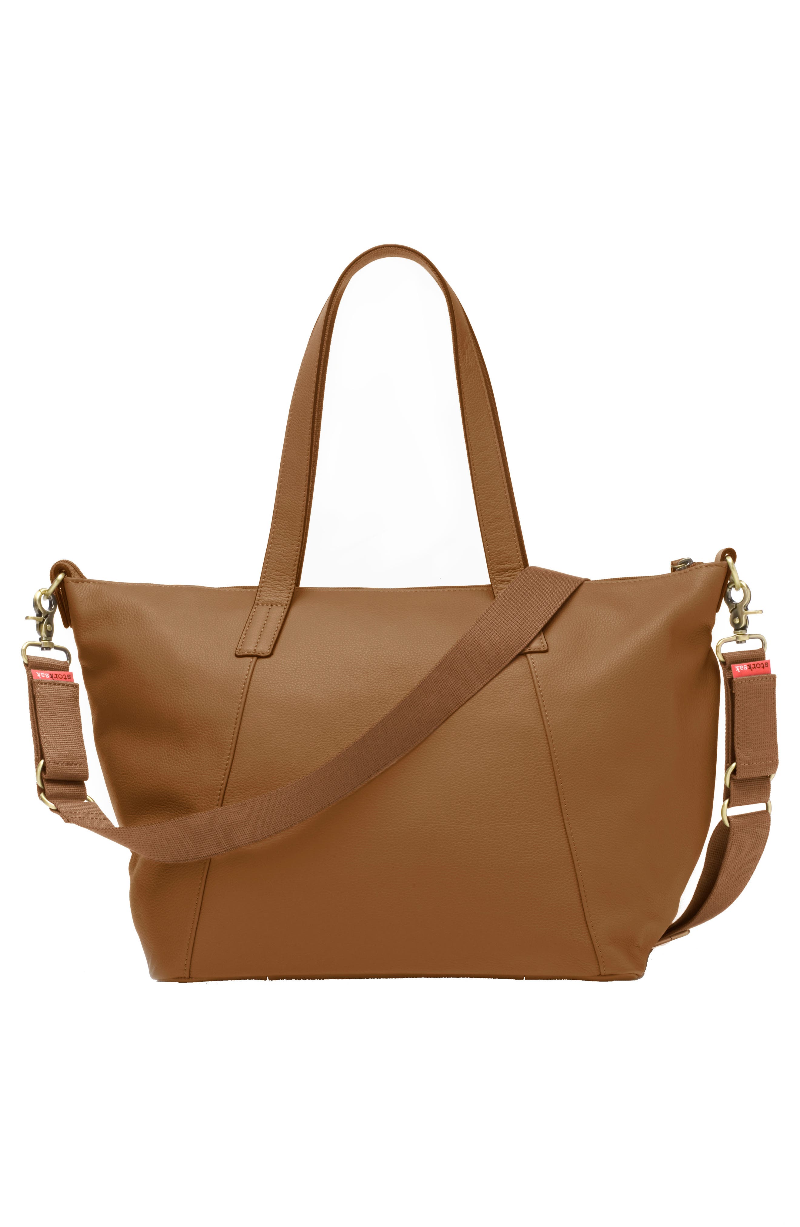 Storksak NOA Leather Diaper Bag, Alternate, color, 