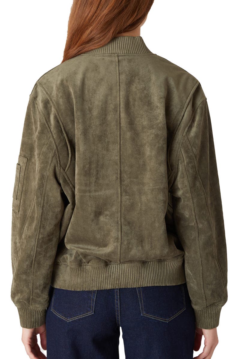 BLANKNYC Faux Suede Bomber Jacket, Alternate, color, Take A Hike