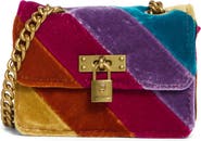 Kurt Geiger London Micro Brixton Velvet Crossbody Bag