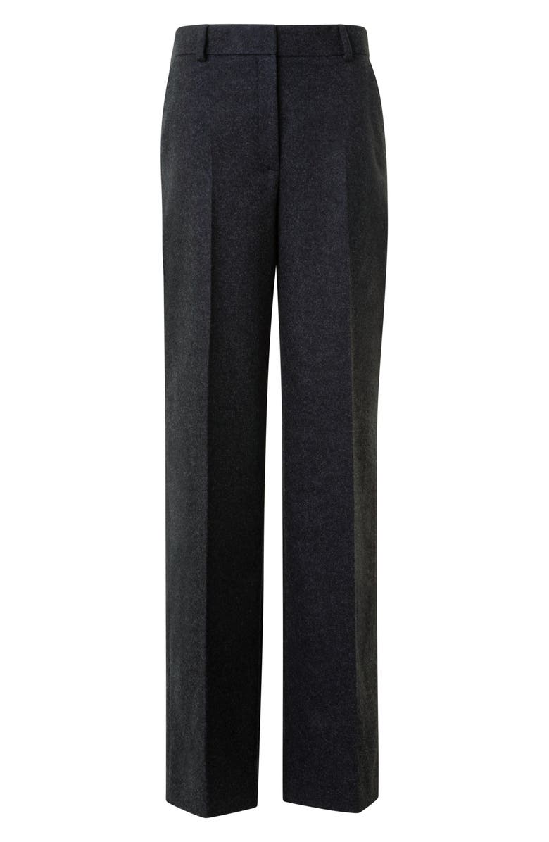 Akris punto Chiaro Wool Blend Straight Leg Pants, Alternate, color, Charcoal
