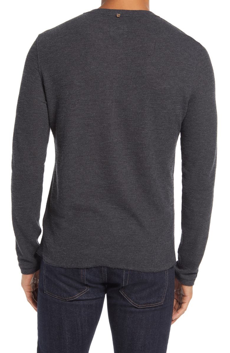 Billy Reid Thermal Knit Cotton Blend Henley, Alternate, color,
