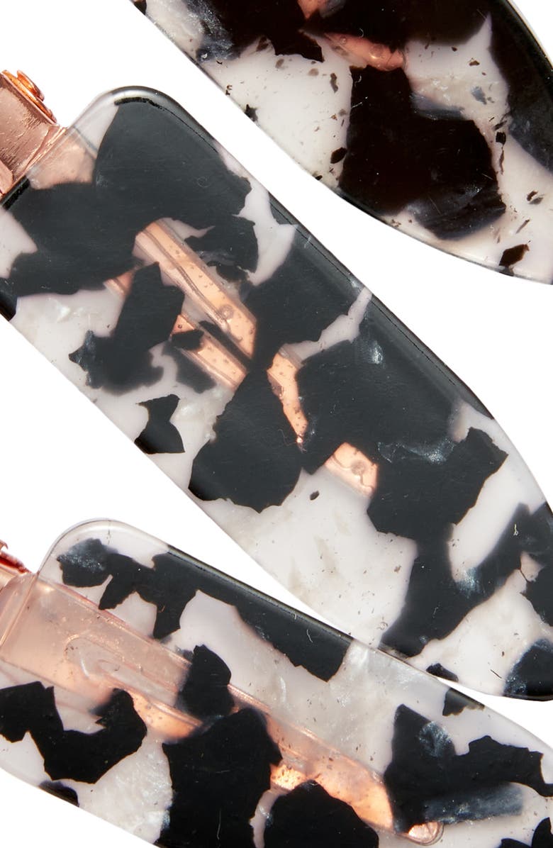 Kitsch 4-Pack Creaseless Hair Clips, Alternate, color, Black Terrazzo