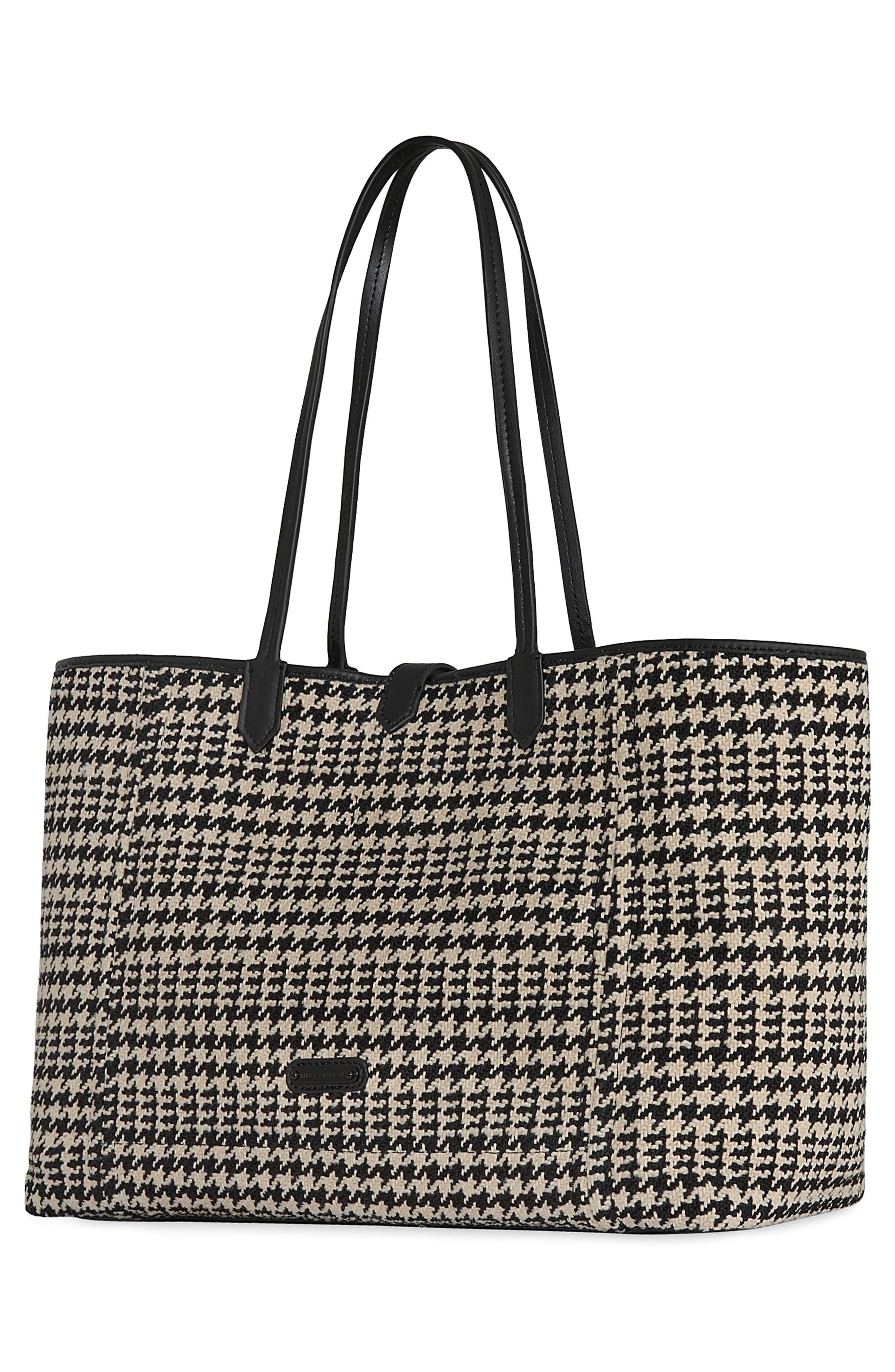 Megan East/West Tote, Alternate, color, BLACK/ WHITE
