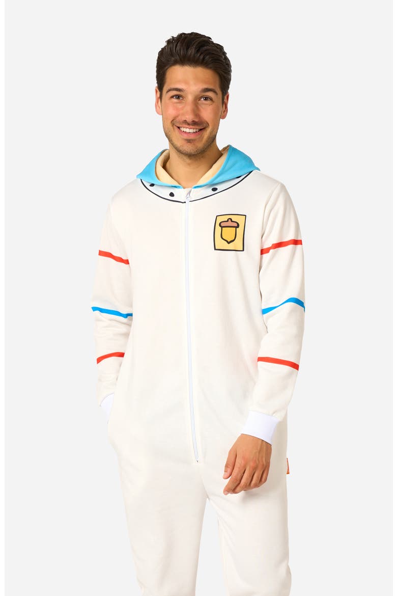 SpongeBob SquarePants™ Sandy Hooded Fleece Costume Jumpsuit, Alternate, color, WHITE
