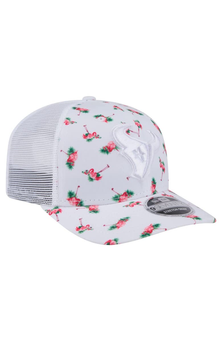 New Era Men's New Era White Houston Texans Adventure Flamingo Pattern 9SEVENTY Stretch-Snap Hat, Alternate, color, White
