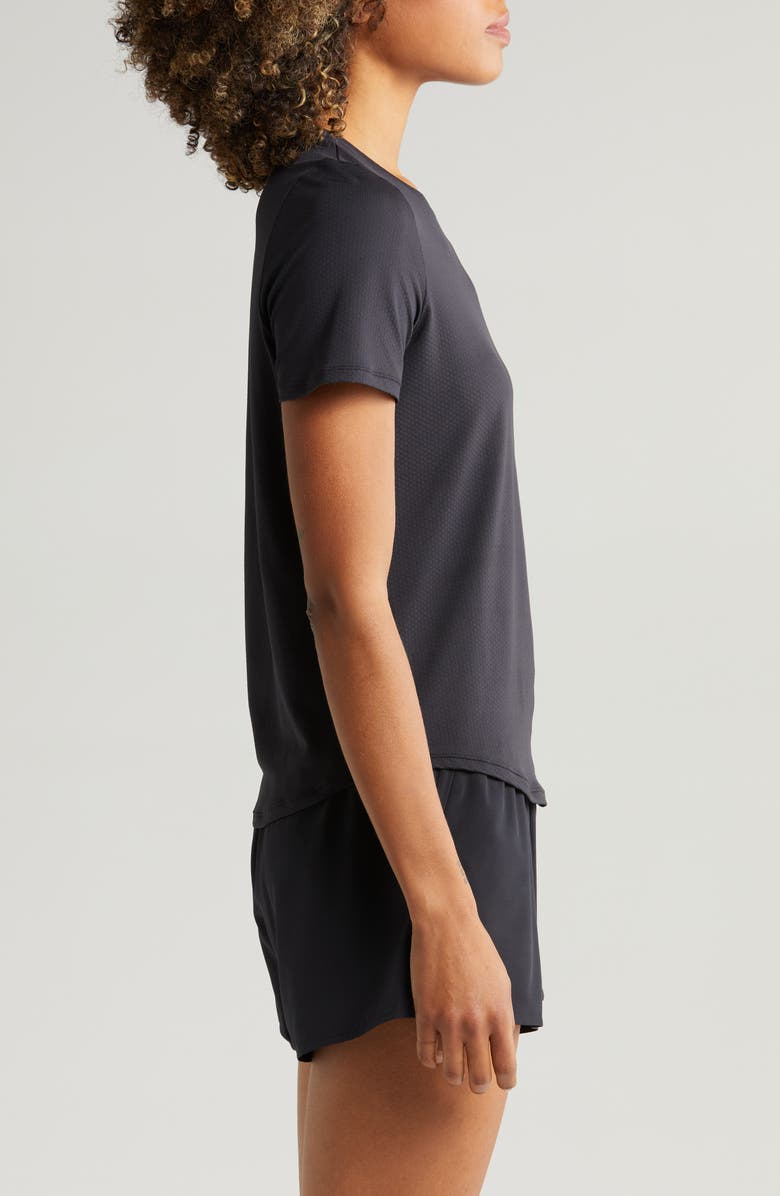 Zella Motivate Perforated Crewneck T-Shirt, Alternate, color, 