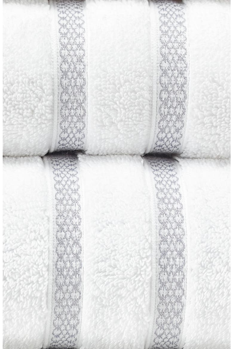 Trellis Bath Towel, Hand Towel & Fingertip Towel Set, Alternate, color, WHITE ARCTIC GREY