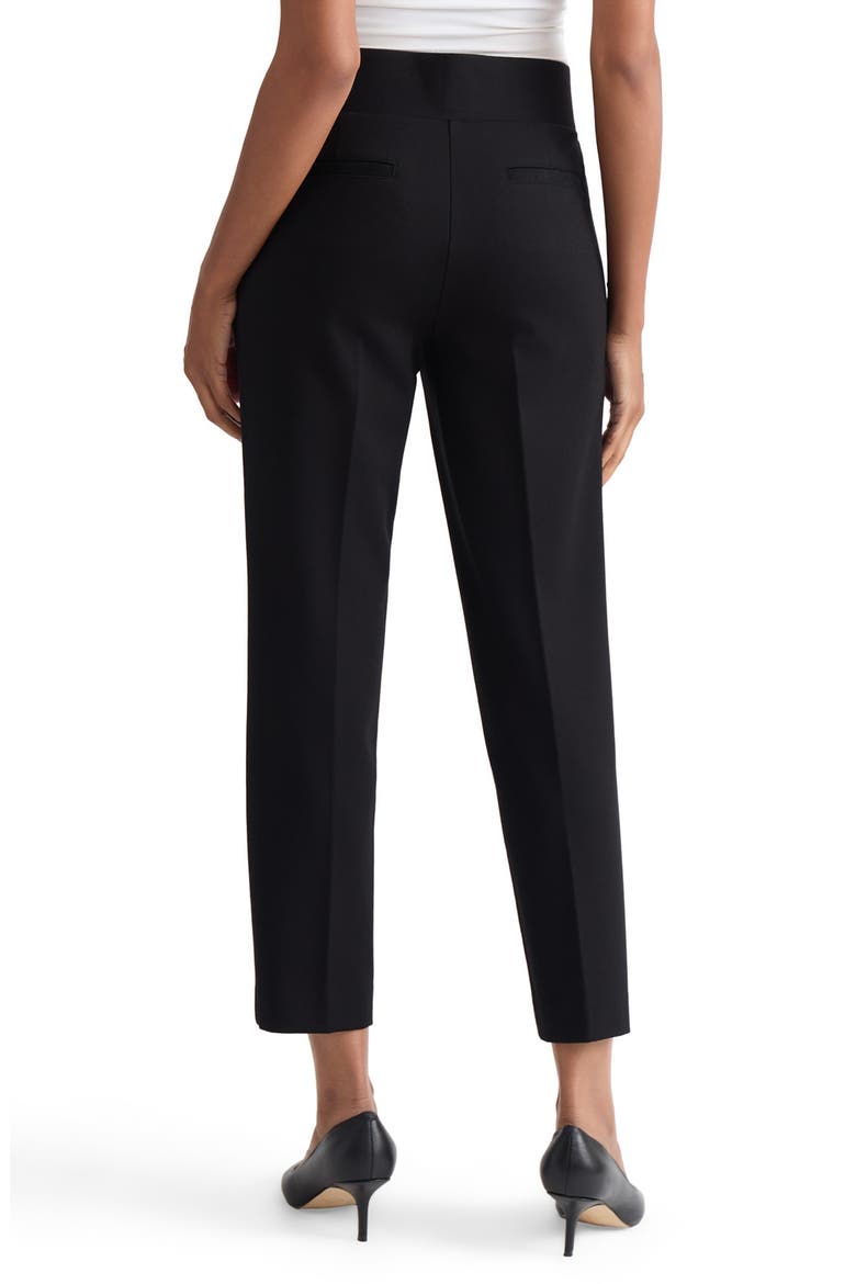 High Waist Pull-On Straight Leg Ankle Pants, Alternate, color, JONES BLACK
