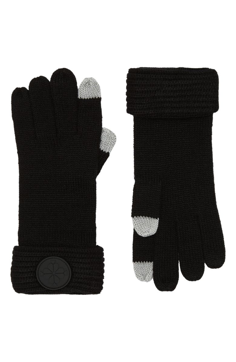 Kate Spade New York logo waffle gloves, Main, color, 