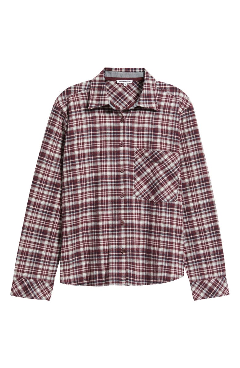 Brooklyn Industries Bordeoux Check Shirt, Alternate, color, Bordeoux Check