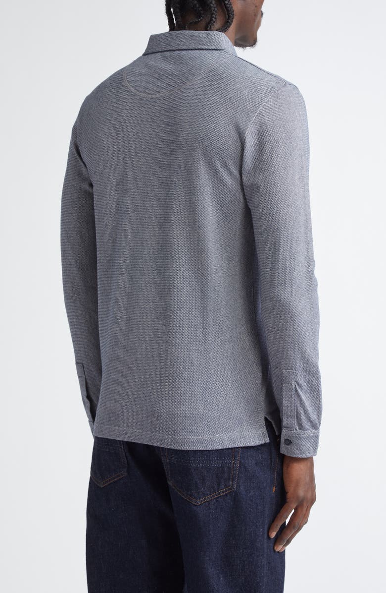 Sunspel Riviera Supima<sup>®</sup> Cotton Piqué Polo, Alternate, color, Navy Twist